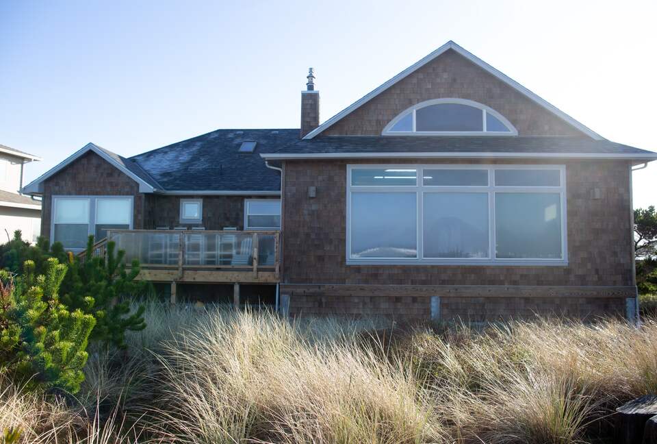 Back of the house-looks right at the ocean