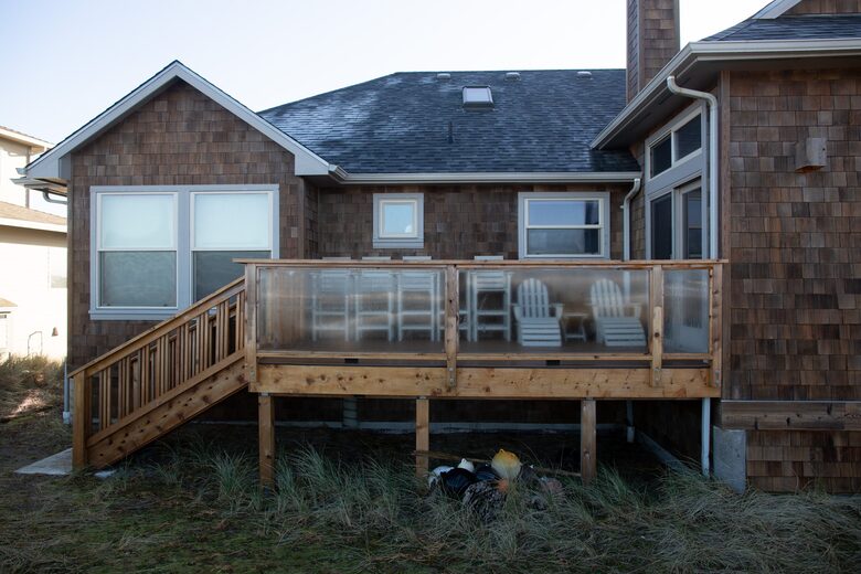 Back porch-looks at the Ocean