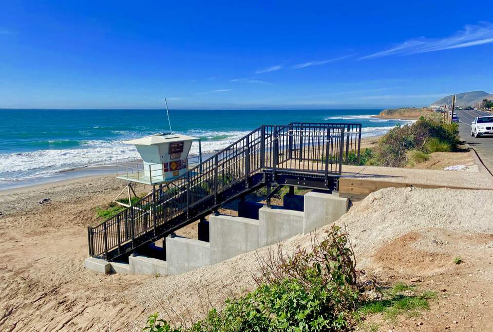 Our Beach Staircase a block from the Villa