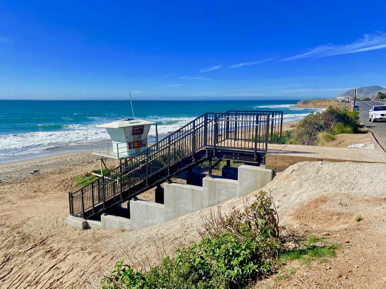 Our Beach Staircase a block from the Villa