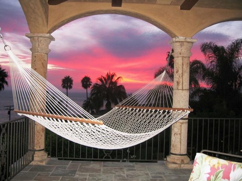 sunset from the Loggia Hammock