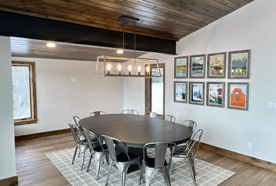 Dining room seats up to 12