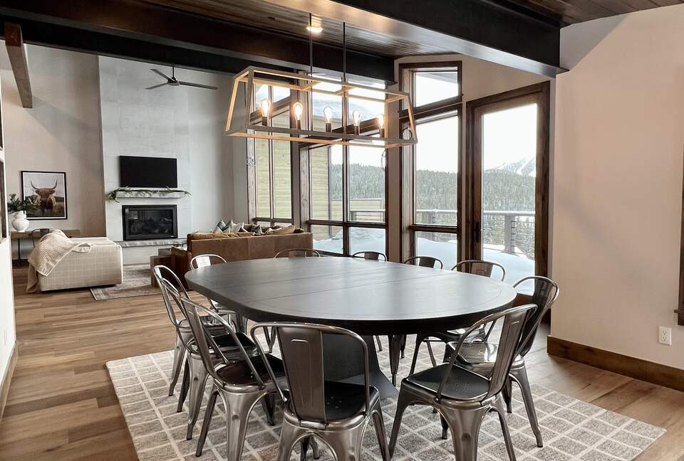 Dining table seats up to 12