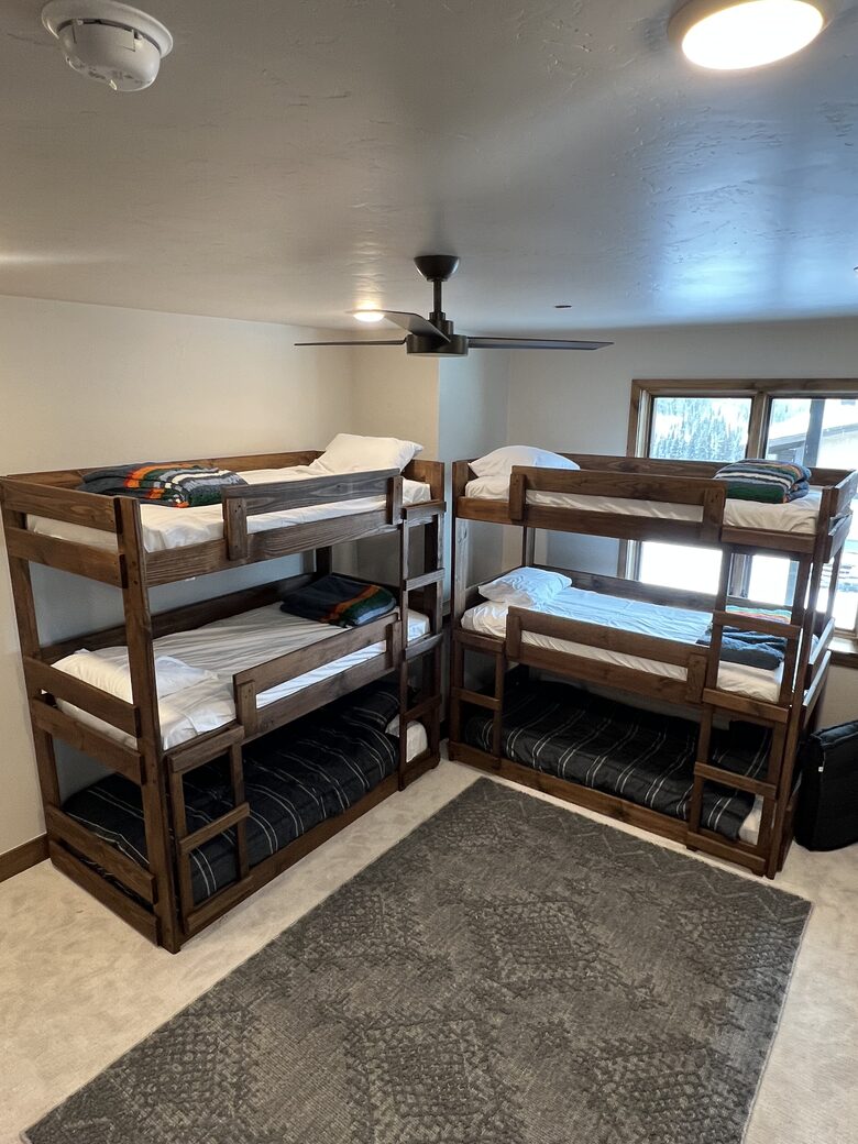 Basement bunk room - two triple bunks