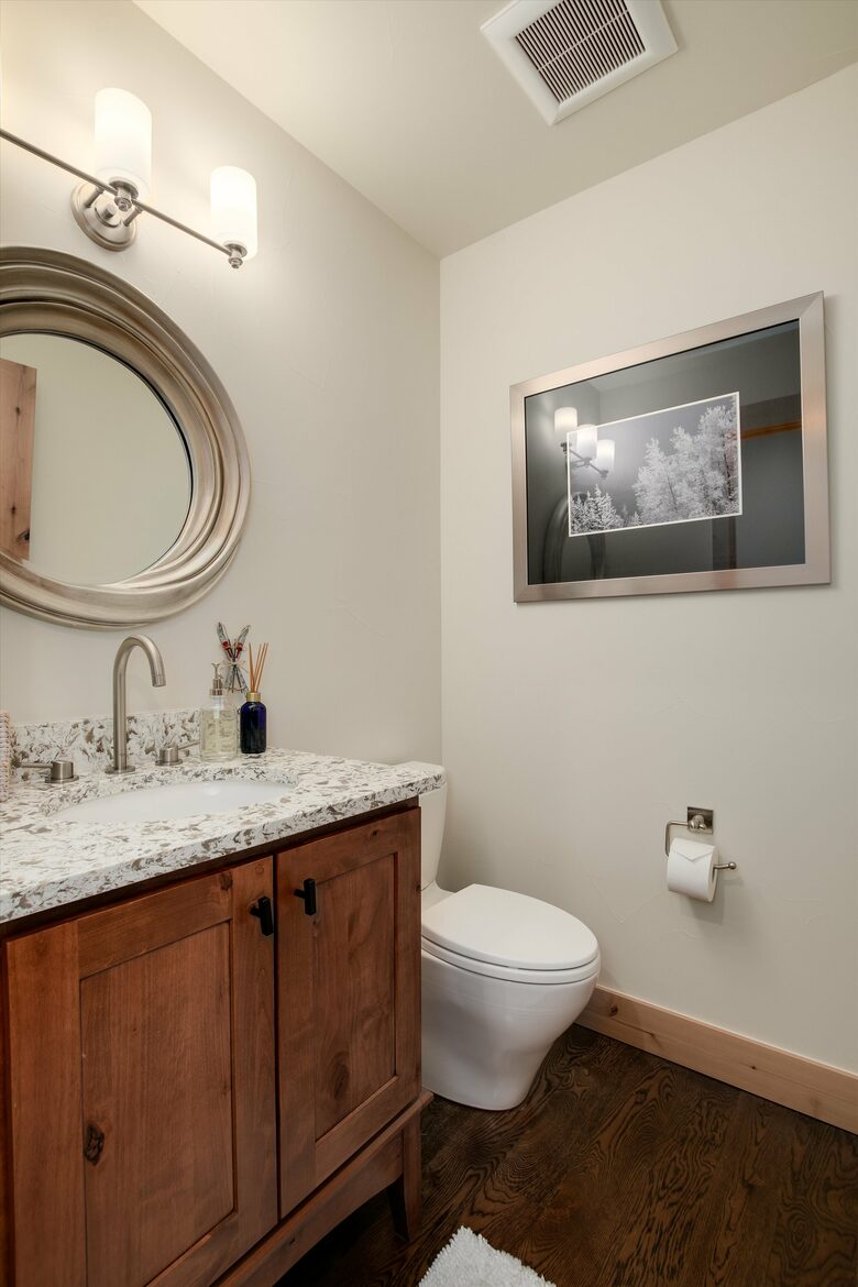 Main level powder room.