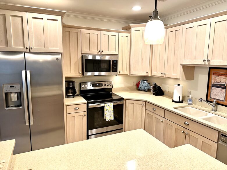 Kitchen with new stainless appliances