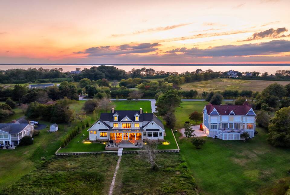 bay side of home at dusk