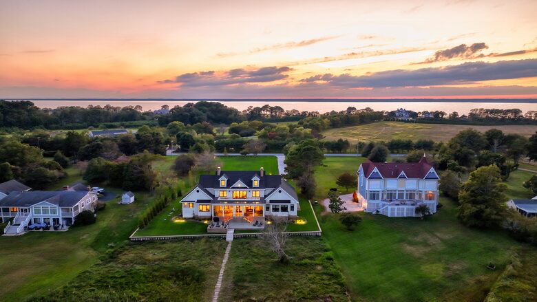 bay side of home at dusk