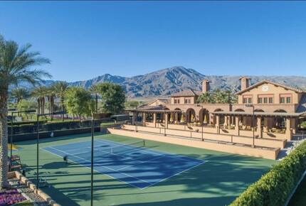 Tennis stadium court and bocce courts