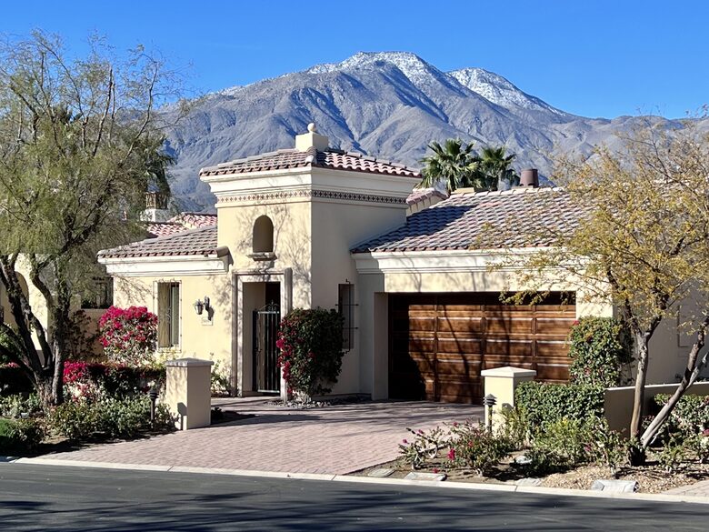 Street view with Martinez Mountain in background