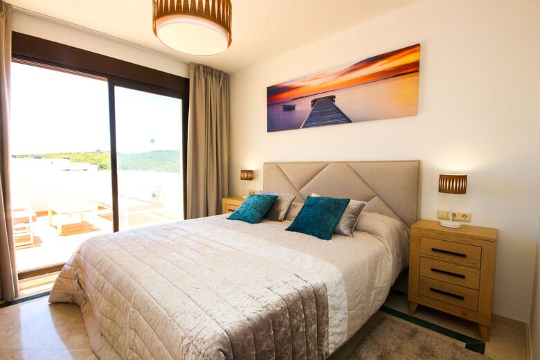 Master bedroom with comfortable high quality king bed