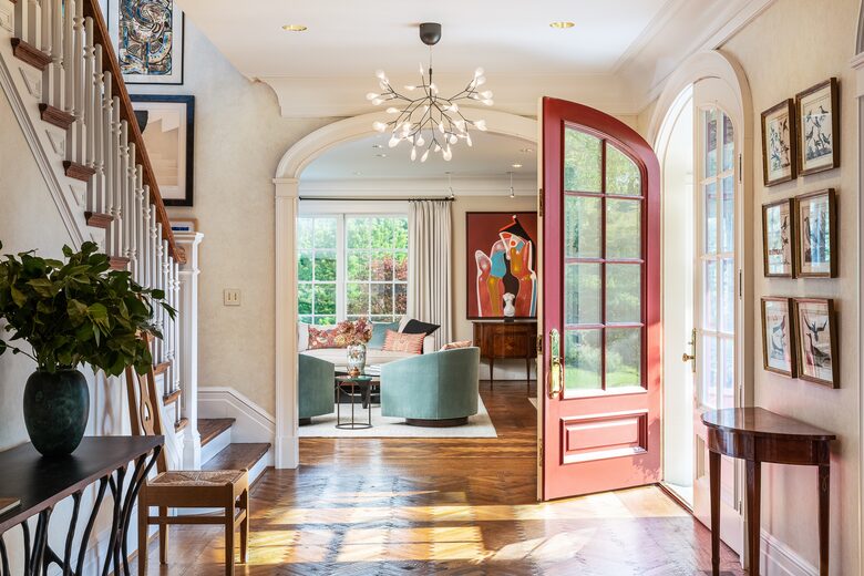 Foyer with view towards living room