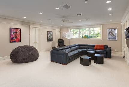 Downstairs media room