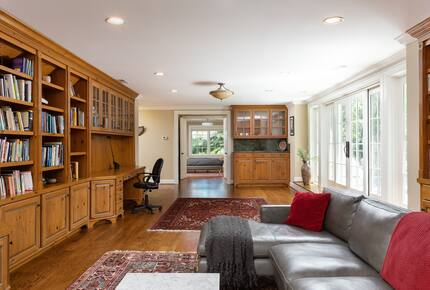 Upstairs apartment and library