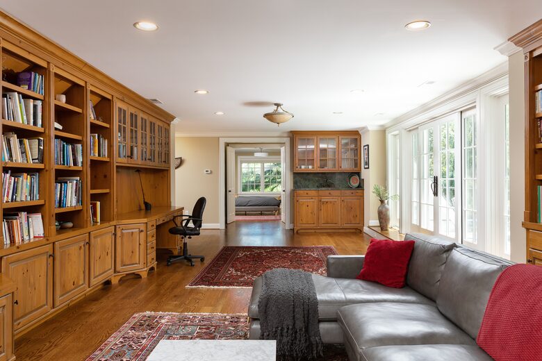 Upstairs apartment and library