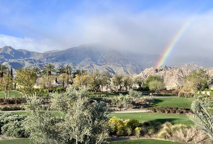The rare desert rainbow!