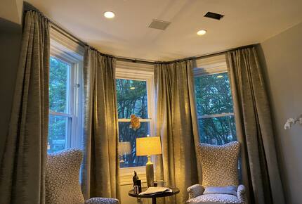 Bay window in living room