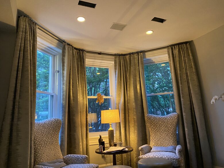 Bay window in living room