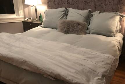 Primary bedroom with King size “sleep number” mattress.