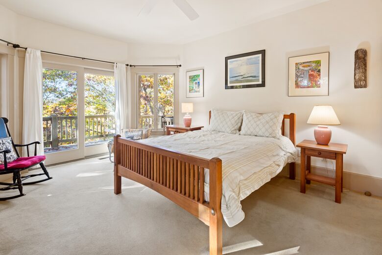 Bedroom #3 with access to lower deck