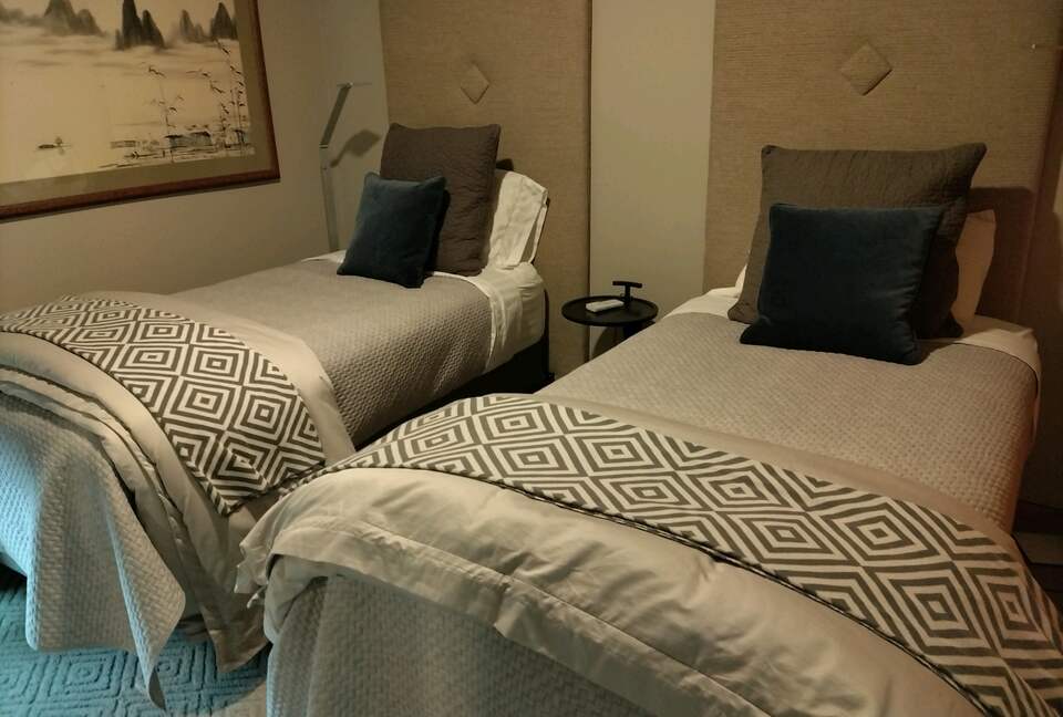 Twin bedroom guest house.