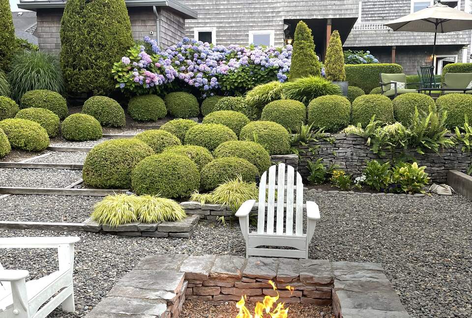 view from guest toward main house