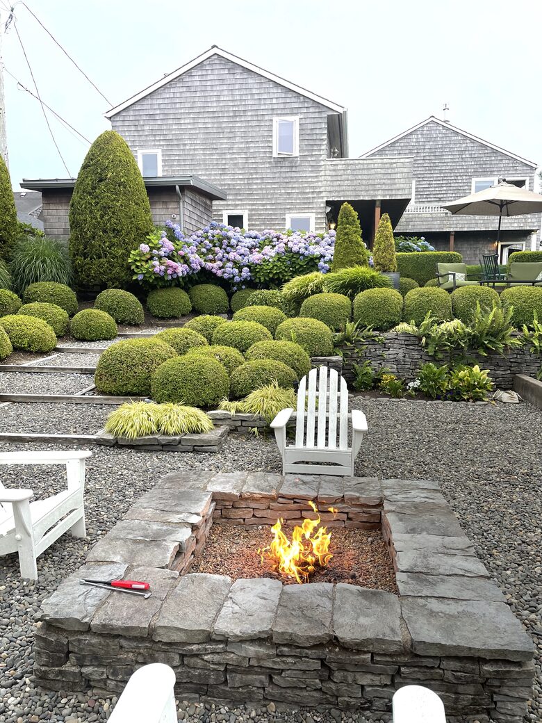 view from guest toward main house