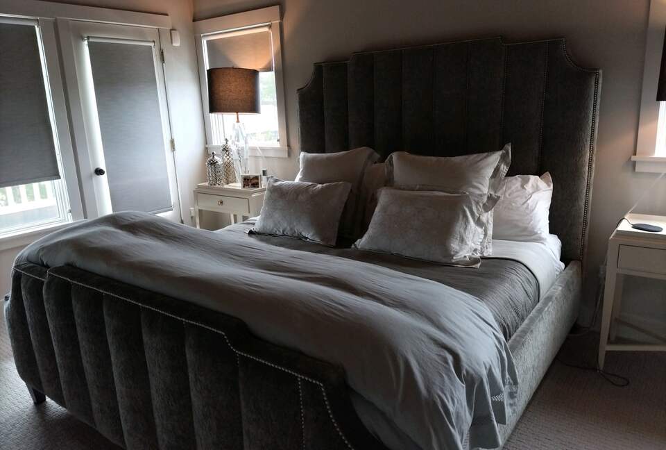 Primary bedroom with king bed