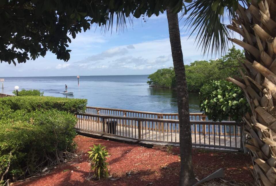The entrance of the cut and the boardwalk