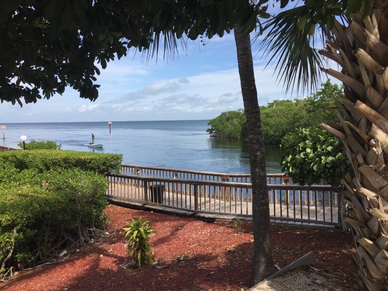 The entrance of the cut and the boardwalk