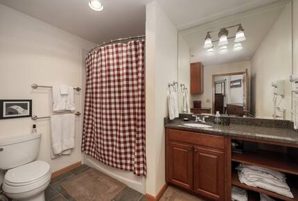 Bathroom 2, shower and tub