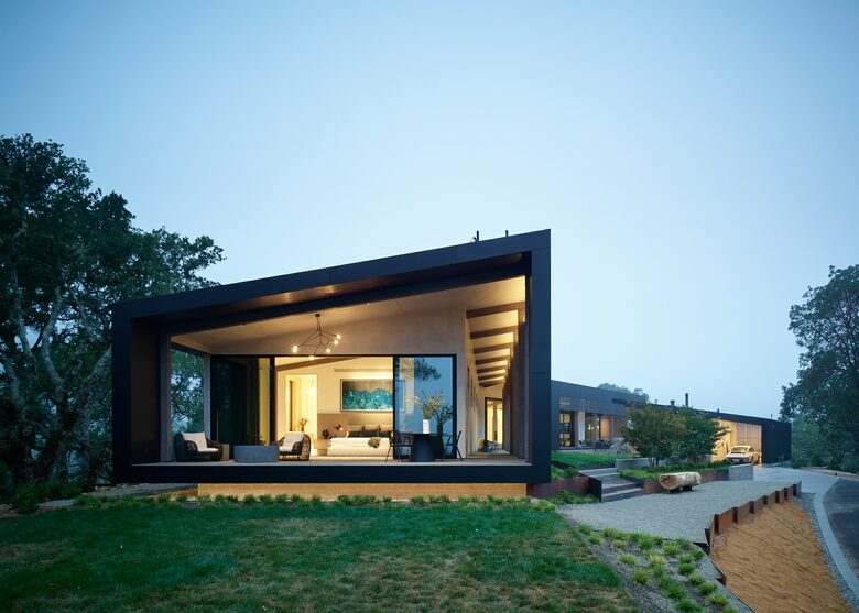Modern Hilltop Wine-Country Home Surrounded by Forest, close to town - Healdsburg, California
