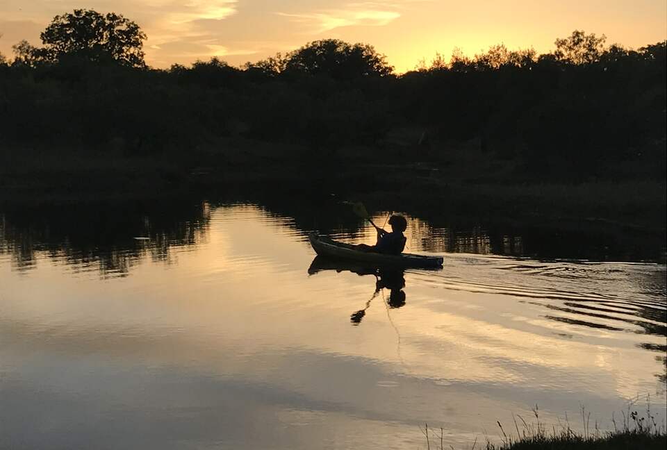 kayaking on one of the tanks (when they are full)