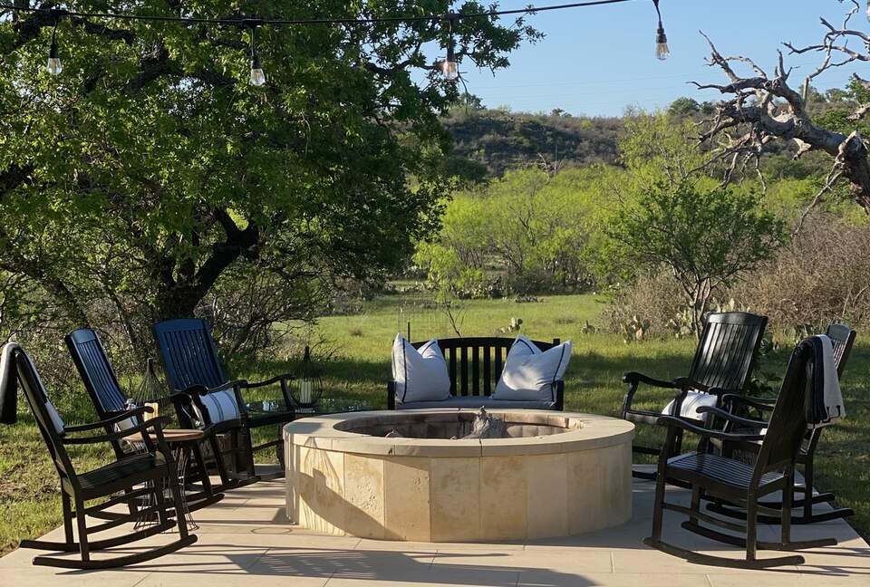 Outdoor fire pit area