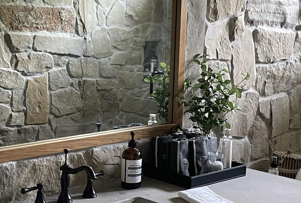 Guest bath, connected to bunk room