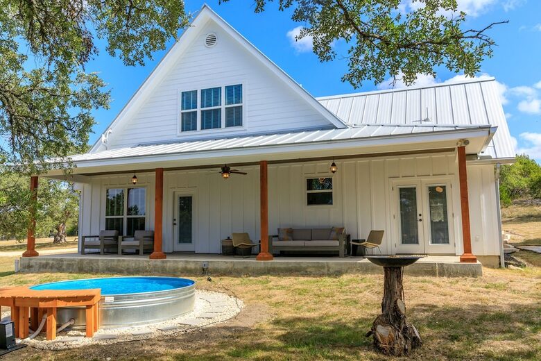 12 Acre Designer Farmhouse | TX Hill Country - Stonewall, Texas