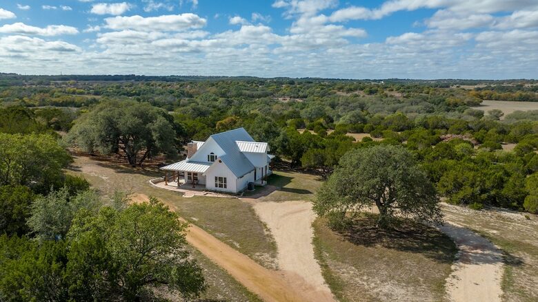 12 Acre Designer Farmhouse | TX Hill Country - Stonewall, Texas