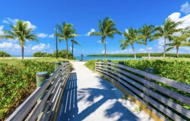 Sombrero Beach, 2 miles away