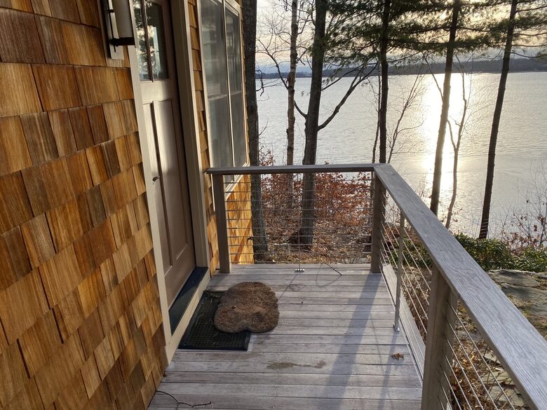 View from porch of second cottage, the "shack."