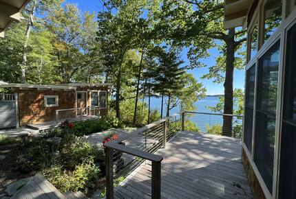 View from back door of main cottage.