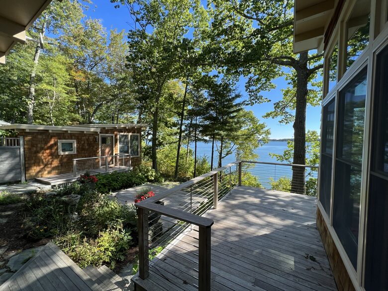 View from back door of main cottage.