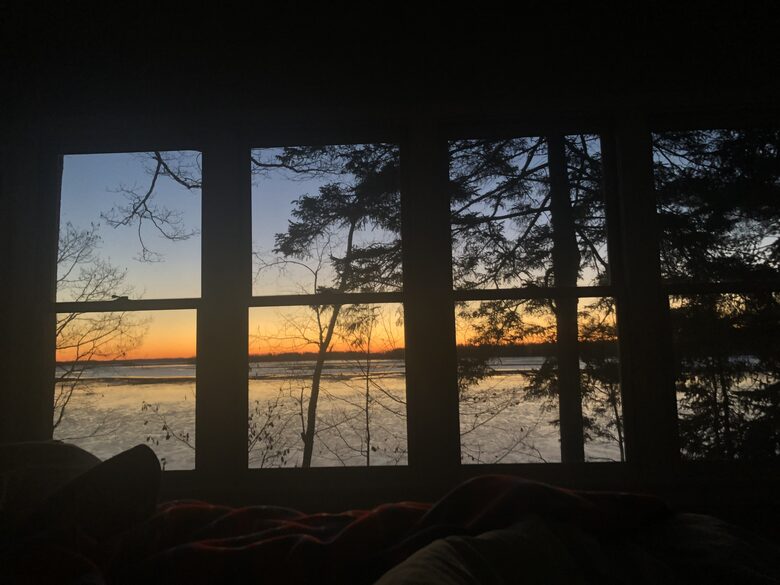 Sunset view from master bedroom.