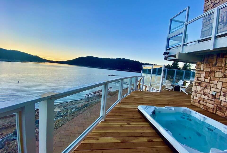 The Point | Lakefront Retreat with private beach and deep water dock - Big Bear Lake, California