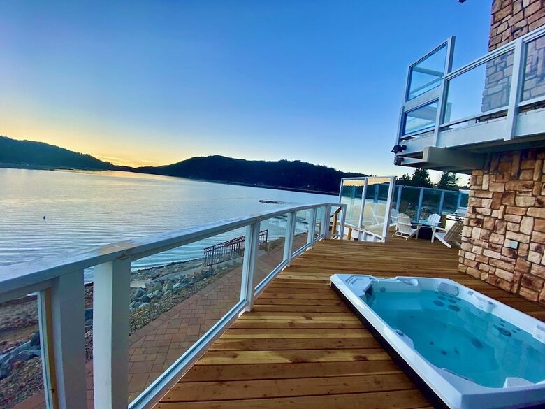 The Point | Lakefront Retreat with private beach and deep water dock - Big Bear Lake, California
