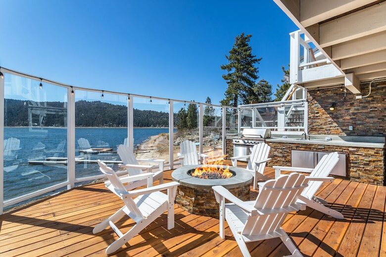 The Point | Lakefront Retreat with private beach and deep water dock - Big Bear Lake, California