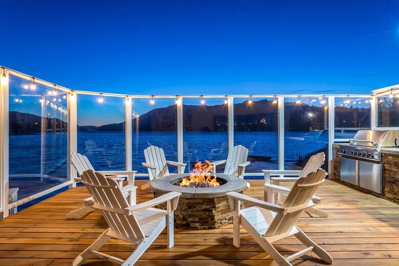 The Point | Lakefront Retreat with private beach and deep water dock - Big Bear Lake, California