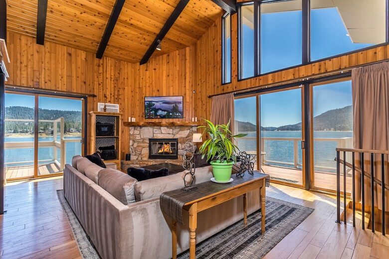 The Point | Lakefront Retreat with private beach and deep water dock - Big Bear Lake, California