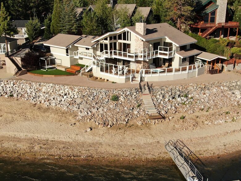 The Point | Lakefront Retreat with private beach and deep water dock - Big Bear Lake, California