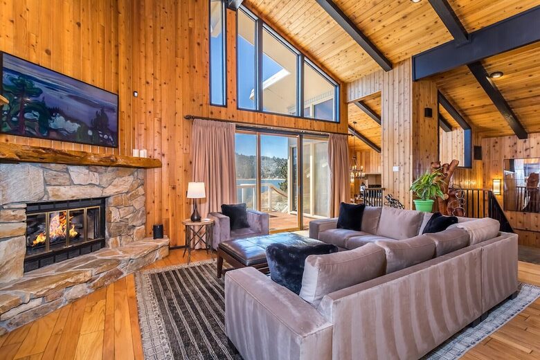 The Point | Lakefront Retreat with private beach and deep water dock - Big Bear Lake, California