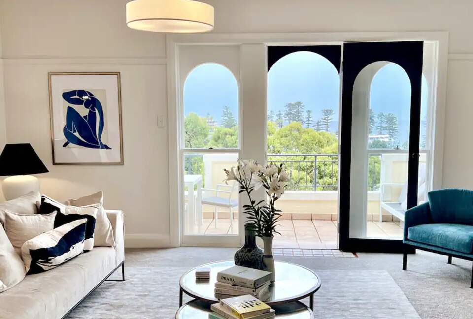 The view to Manly Beach from the living room